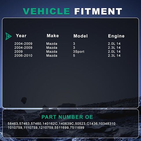 58463 57460 AC Compressor for Mazda 3 2004-2009, Mazda 5 2006-2010, 57463, 57463, 140162C, 140639C, 50523, C1436, 10348310, 1010759, 1110759, 1210759 Air Conditioning Compressor with Pre-Filled Oil in Kuwait