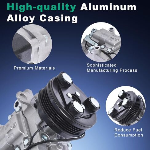 58463 57460 AC Compressor for Mazda 3 2004-2009, Mazda 5 2006-2010, 57463, 57463, 140162C, 140639C, 50523, C1436, 10348310, 1010759, 1110759, 1210759 Air Conditioning Compressor with Pre-Filled Oil in Kuwait