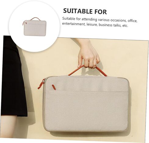1Pc Laptop Sleeve Bag with Smooth Zipper Portable Handbag for Notebook Carrying Bag for Office Travel and Business Use in Saudi Arabia
