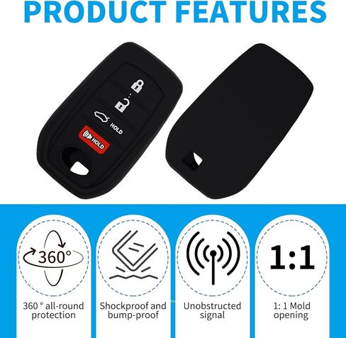 2 Pack Key Fob Cover for Camry Crown, Soft Silicone Key Shell Case Compatible with 2023-2026 Toyota Models, 4 Button Protective Cover for Key Fob Accessories in Kuwait