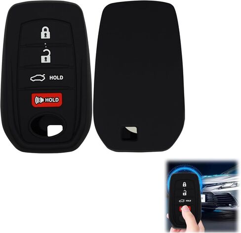 2 Pack Key Fob Cover for Camry Crown, Soft Silicone Key Shell Case Compatible with 2023-2026 Toyota Models, 4 Button Protective Cover for Key Fob Accessories in Kuwait