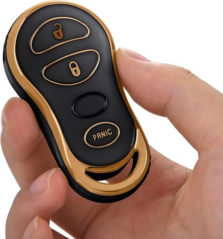 ELOHEI Key Fob Cover Case for 1999-2003 Dodge Durango Grand Caravan Dakota/2002-2005 Dodge Ram Truck 1500 2500 3500/1999-2003 Chrysler Town & Country Voyager Accessories، 3 أزرار (أسود) in Saudi Arabia