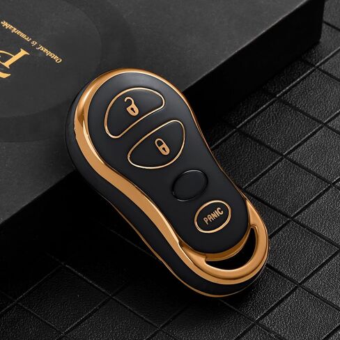 ELOHEI Key Fob Cover Case for 1999-2003 Dodge Durango Grand Caravan Dakota/2002-2005 Dodge Ram Truck 1500 2500 3500/1999-2003 Chrysler Town & Country Voyager Accessories، 3 أزرار (أسود) in Saudi Arabia