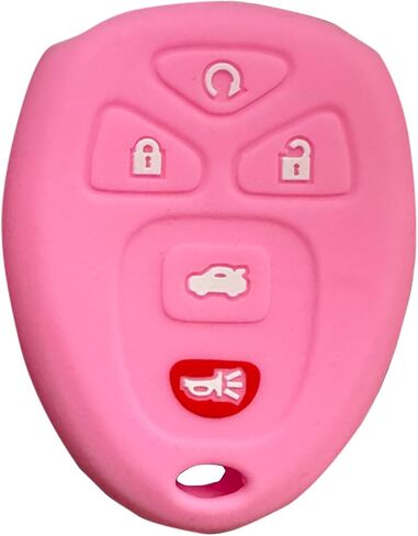 Key Fob Cover for Chevy GMC Hummer: 5 Buttons Key Fob Case Fit for Chevy Traverse Malibu Impala Limited Monte Carlo GMC Acadia Limited Denali Savana NAV Yukon XL Hummer Pontiac G5 G6 (Pink) in Kuwait