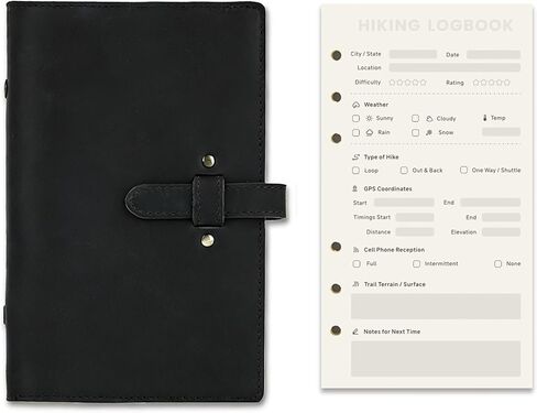 Hiking Logbook, Hiking Journal With Prompts To Write In, Trail Log Book, Hiker's Journal, Hiking Journal, Hiking Log Book, Hiking Gifts, A6 Size Binders 50 Pages in Saudi Arabia