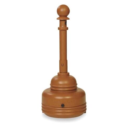 Eagle 1206BROWN High Density Polyethylene (HDPE) SafeSmoker Cigarette Receptacle, 5 quarts Capacity, 37.75" Height, 15.25" Diameter, Brown in Kuwait