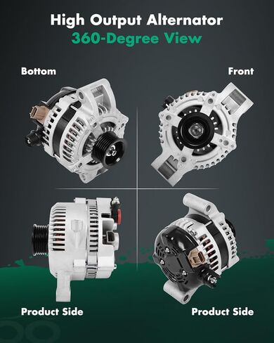 مولد كهربائي SCITOO يناسب Ford for E-350 Super Duty 6.2L 2017-2018، لFord for F-250 for F-350 Super Duty 6.2L 2017-2018، لFord for Mustang 4.0L 2009-2010 12V 150Amp CW 6 Groove Pulley 11429 in Saudi Arabia