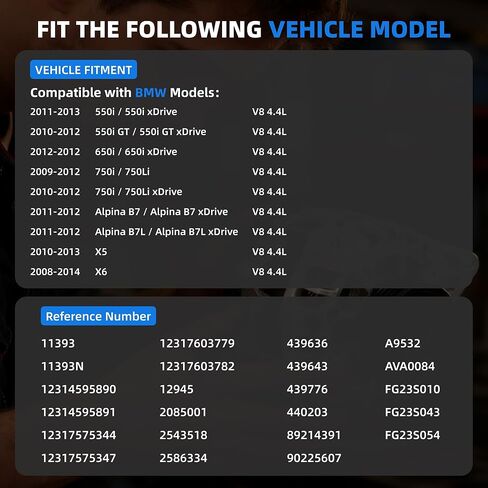 12317603782 Alternator Compatible with BMW X5 2010-2013, X6 2008-2014, 550i/550i xDrive 2011-2013, 650i, 750Li xDrive, 7-Groove Pulley, Replace# 11393N, 11393, 12314595890, 12314595891, 12317575344 in Kuwait