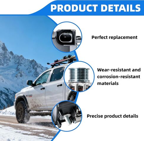 12317603782 Alternator Compatible with BMW X5 2010-2013, X6 2008-2014, 550i/550i xDrive 2011-2013, 650i, 750Li xDrive, 7-Groove Pulley, Replace# 11393N, 11393, 12314595890, 12314595891, 12317575344 in Kuwait