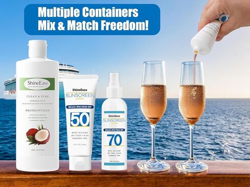 Cruise Sunscreen Bottle Plastic Container - Leak-Proof - Empty Sunscreen Bottle for Cruise Ships Cruises, Concerts, Beach(Style 1) in Saudi Arabia