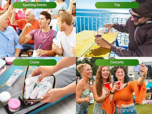Cruise Sunscreen Bottle Plastic Container - Leak-Proof - Empty Sunscreen Bottle for Cruise Ships Cruises, Concerts, Beach(Style 1) in Saudi Arabia