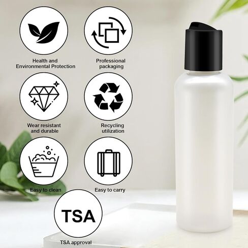 Empty Travel Bottles for Toiletries 3.4 oz Travel Size Bottles Tsa Approved Travel Size Cosmetic Container for Shampoo, Conditioner 10 PCS in Kuwait