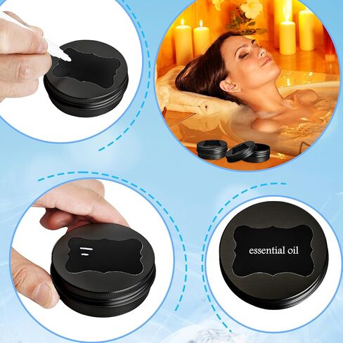 120 Pack Round Aluminum Tin with Screw Lid 2 oz Round Metal Cans Containers Empty Balm Storage Jars DIY Refillable Tin with 6 Markers 15 Sheets Stickers for Candle Salve Cosmetic Spices (Color Set 2) in Kuwait