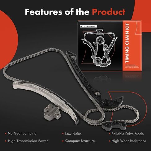 A-Premium 7PCS Engine Timing Chain Kit W/Tensioner & Guide Compatible with Mazda - 3 2004-2007, 6 2003-2007, 5 2006-2007 - L4 2.3L - Replace# L32114500A, L30512614 in Saudi Arabia