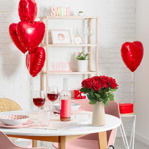 12 Pcs Valentines Rose Flower Pens with Vase Holder, Rose Flower Ballpoint, Mother's Day Set Artificial Plant Pens for Mom Sister Friend Grandma Nurse Gifts Supplies Wedding Decoration in Saudi Arabia