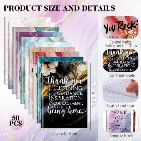 Kosiz 120 Pcs Employee Coworkers Gifts Bulk Small Inspirational Notebooks with Thank You Pens for Administrative Professional Day Staff Team Teachers Nurse Volunteer Appreciation Gifts Office Adult in Saudi Arabia