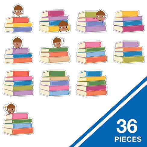 كارسون ديلوسا غابة الحكاية الخيالية 36 قطعة من ديكورات لوحة الإعلانات الملونة، قطع متنوعة من مجموعة الكتب للوحة الإعلانات، اللوحة البيضاء، لوحة الفلين، وديكور الفصل الدراسي in Saudi Arabia