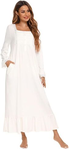 ملابس نوم نسائية مريحة كاجوال فضفاضة بأكمام طويلة ملابس نوم كلاسيكية in Kuwait