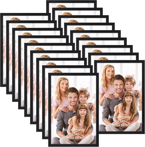 WIFTREY 8x10 Picture Frame Set of 18, Multi Photo Frames 8 by 10 Bulk for Wall Hanging or Tabletop Display, Distressed White in Kuwait