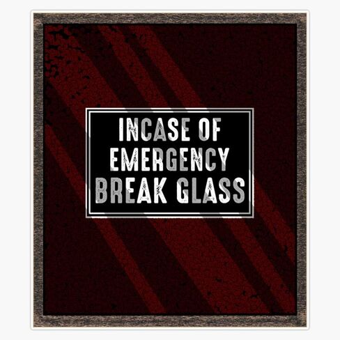 In Case Of Emergency Break Glass Sticker Vinyl Decal Wall Laptop Window Car Bumper Sticker 5" in Saudi Arabia