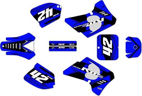 Graphics Kit for Suzuki RM125 & RM250 1993-1995 Lethal Series Yellow 9 Mil - Easy Go - Dirt Pit Bike Motorcycle Stickers, Dirtbike Racing Automotive Decal no-Plastics in Saudi Arabia