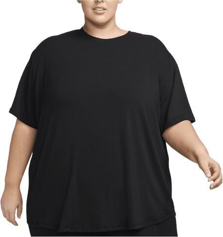 Nike One Relaxed Women's Dri-FIT Short-Sleeve Top (Plus Size) (Black/Black) Size 3X in Saudi Arabia