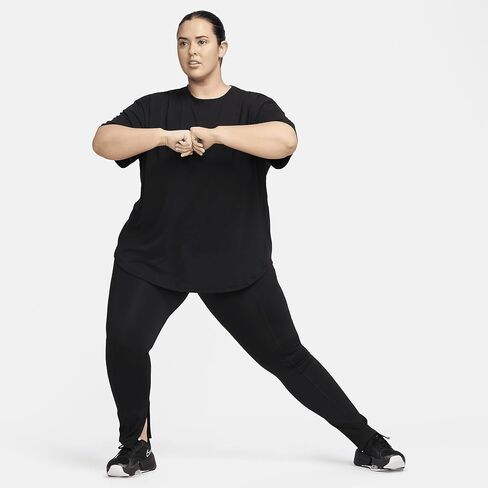 Nike One Relaxed Women's Dri-FIT Short-Sleeve Top (Plus Size) (Black/Black) Size 3X in Saudi Arabia