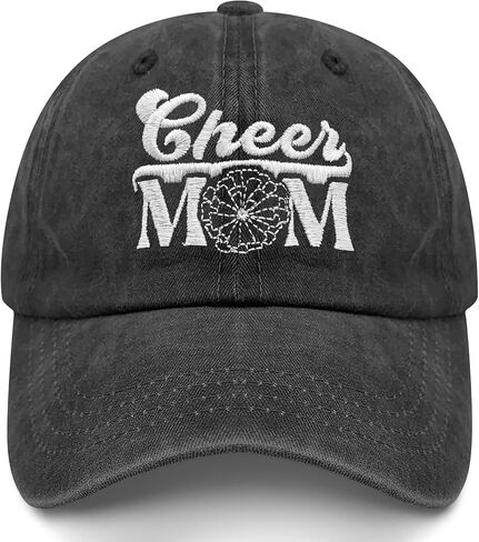 Embroidered Football Baseball Soccer Cheer Mom Hats, Adjustable Baseball Caps Gift for Mama Mommy in Saudi Arabia