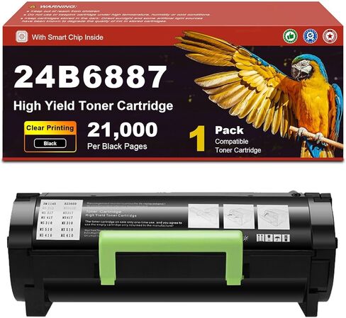 خرطوشة حبر متوافقة 24B6887، لطابعات Lexmark M3250 XM3250، إنتاجية 21000 صفحة، طباعة عالية السرعة مع استهلاك منخفض للطاقة، عبوة واحدة in Kuwait