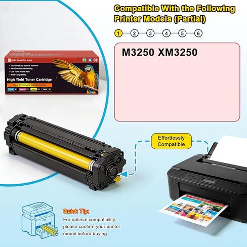 خرطوشة حبر متوافقة 24B6887، لطابعات Lexmark M3250 XM3250، إنتاجية 21000 صفحة، طباعة عالية السرعة مع استهلاك منخفض للطاقة، عبوة واحدة in Kuwait