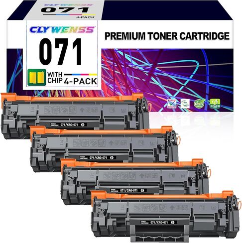 071 Black Toner Cartridge Replacement for Canon 071 CRG071 071H CRG071H for ImageClass LBP122dw MF273dw MF275dw LBP122 LBP120 MF270 MF272dw Printer (4-Pack) in Kuwait