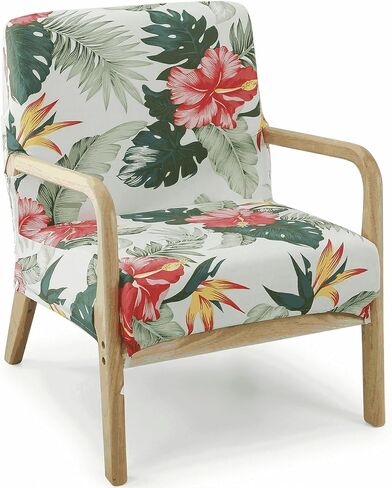 Deisy Dee Printed Mid-Century Modern Chair Cover, Stretch Reading Armchair Covers, Upholstered Living Room Chair Covers (JJ) in Kuwait
