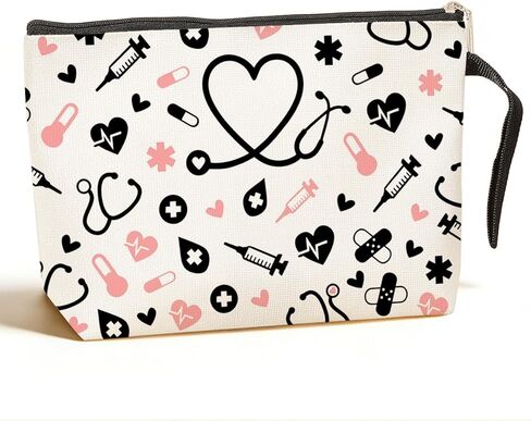 هدايا الممرضات، حقيبة مكياج، ملحقات الممرضات لأساسيات العمل، تقدير التمريض، هدايا أسبوع الممرضات للنساء، حقيبة أدوات الزينة RN، حقائب مستحضرات التجميل ليوم التخرج وأعياد الميلاد in Kuwait