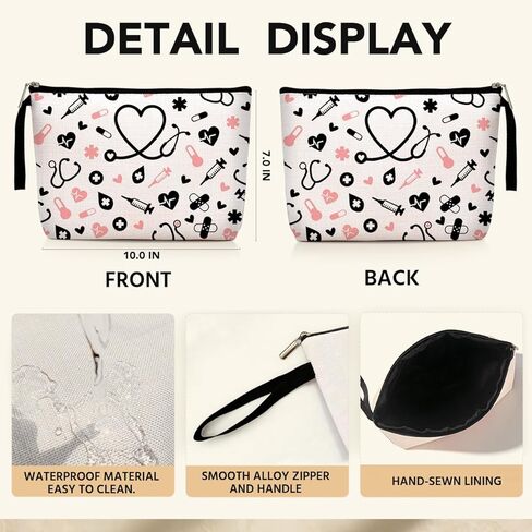 هدايا الممرضات، حقيبة مكياج، ملحقات الممرضات لأساسيات العمل، تقدير التمريض، هدايا أسبوع الممرضات للنساء، حقيبة أدوات الزينة RN، حقائب مستحضرات التجميل ليوم التخرج وأعياد الميلاد in Kuwait