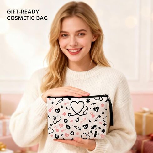 هدايا الممرضات، حقيبة مكياج، ملحقات الممرضات لأساسيات العمل، تقدير التمريض، هدايا أسبوع الممرضات للنساء، حقيبة أدوات الزينة RN، حقائب مستحضرات التجميل ليوم التخرج وأعياد الميلاد in Kuwait