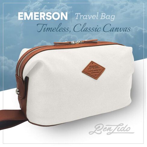 Convenience Kits International Men’s Super Premium 35 PC Travel Kit Featuring: Travel-Size Hair Care Products Plus Face, Body, Oral Care, Travel Essentials in Large Ivory Canvas Toiletry Bag in Kuwait