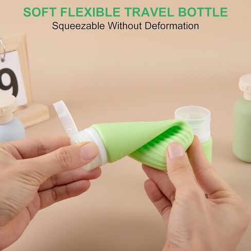 Travel Bottles for Toiletries, 25 Pack TSA Approved Travel Size Containers for Toiletries, Leak Proof Refillable & Squeezable Toiletry Bottles Kit with Clear Bag for Shampoo Lotion Cream Conditioner in Saudi Arabia