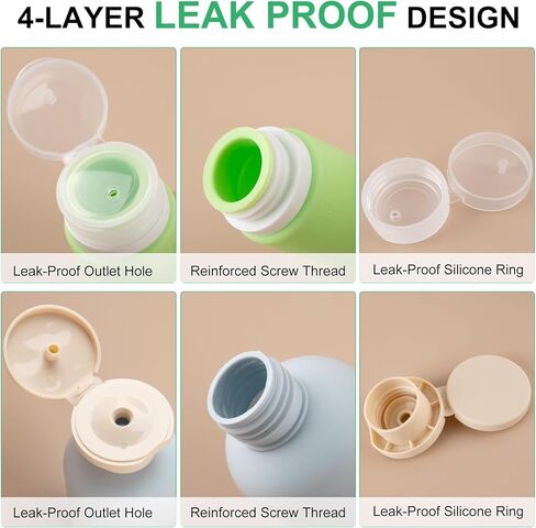 Travel Bottles for Toiletries, 25 Pack TSA Approved Travel Size Containers for Toiletries, Leak Proof Refillable & Squeezable Toiletry Bottles Kit with Clear Bag for Shampoo Lotion Cream Conditioner in Saudi Arabia
