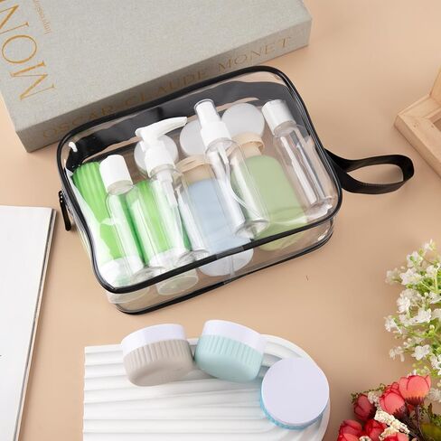 Travel Bottles for Toiletries, 25 Pack TSA Approved Travel Size Containers for Toiletries, Leak Proof Refillable & Squeezable Toiletry Bottles Kit with Clear Bag for Shampoo Lotion Cream Conditioner in Saudi Arabia