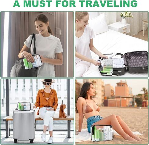 Travel Bottles for Toiletries, 25 Pack TSA Approved Travel Size Containers for Toiletries, Leak Proof Refillable & Squeezable Toiletry Bottles Kit with Clear Bag for Shampoo Lotion Cream Conditioner in Saudi Arabia