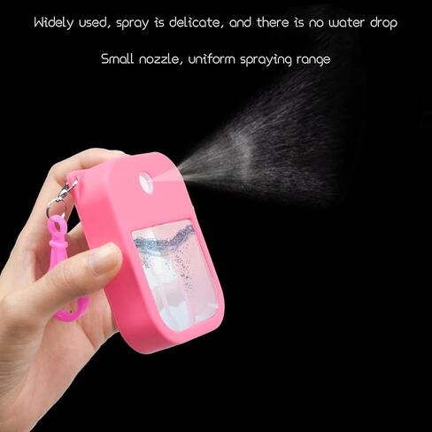 10 Pcs Portable Card Spray Bottle 1.29oz Refillable Perfume Bottle Reusable Leakproof Water Spray Bottle with Keychain for Cosmetic 10 Color in Saudi Arabia
