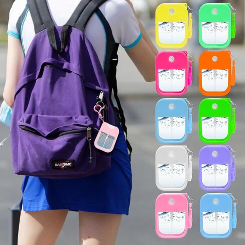10 Pcs Portable Card Spray Bottle 1.29oz Refillable Perfume Bottle Reusable Leakproof Water Spray Bottle with Keychain for Cosmetic 10 Color in Saudi Arabia