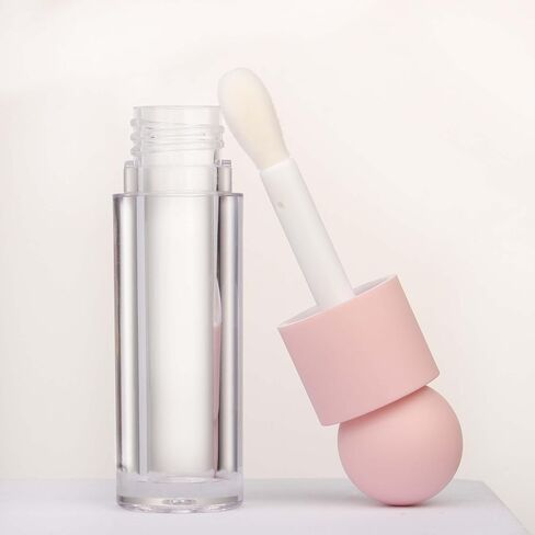 COSIDEA 16pcs Empty 5ml Pink lip gloss tubes with big wand large deo foot brush lipgloss tube container for lip oil in Kuwait