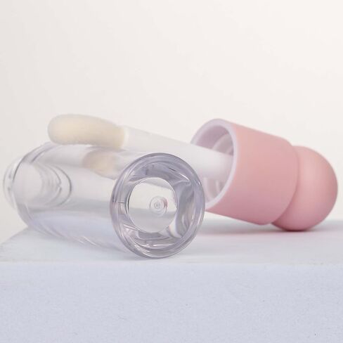 COSIDEA 16pcs Empty 5ml Pink lip gloss tubes with big wand large deo foot brush lipgloss tube container for lip oil in Kuwait