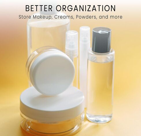 (Quantity: 1000 Pieces) Beauticom 5G/5ML Round Clear Jars with Screw Cap Lid for Makeup, Lotion, Creams, Eyeshadow, Cosmetic Product Samples - BPA Free in Kuwait