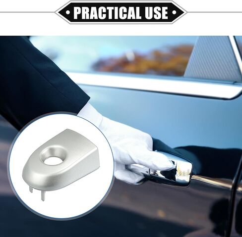 Door Handle Cap Cover Compatible for Nissan Versa 2007-2012, Durable Plastic Silver Tone Left Right Side Door Trim Cover in Saudi Arabia