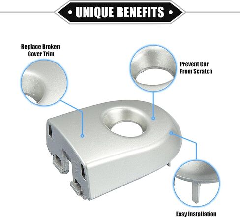Door Handle Cap Cover Compatible for Nissan Versa 2007-2012, Durable Plastic Silver Tone Left Right Side Door Trim Cover in Saudi Arabia