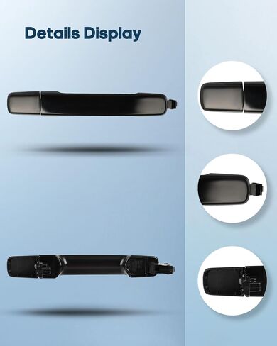 ECCPP Exterior Door Handle 2004-2009 for Nissan for Quest Outer Replacement Rear Driver Left Passenger Right Door Handle 1 PC Black 826065Z057 in Saudi Arabia
