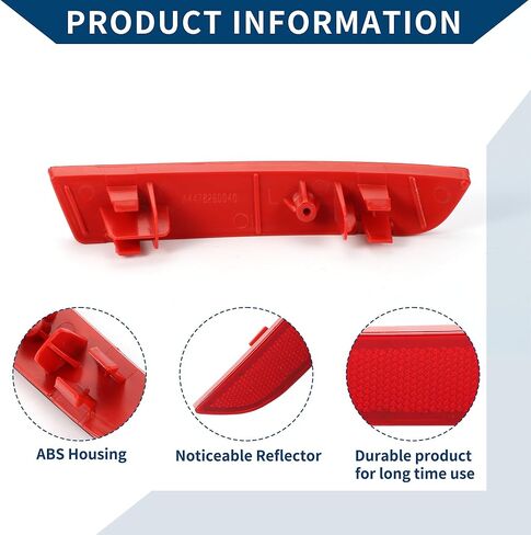 No.4478260040/4478260140 Bumper Reflector for Mercedes-Benz Metris 2016-2023 Rear Bumper Reflector Side Marker Durable Plastic 1 Pair Red in Saudi Arabia