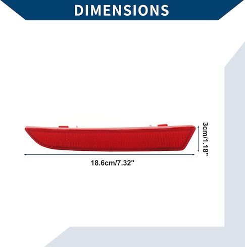 No.4478260040/4478260140 Bumper Reflector for Mercedes-Benz Metris 2016-2023 Rear Bumper Reflector Side Marker Durable Plastic 1 Pair Red in Saudi Arabia